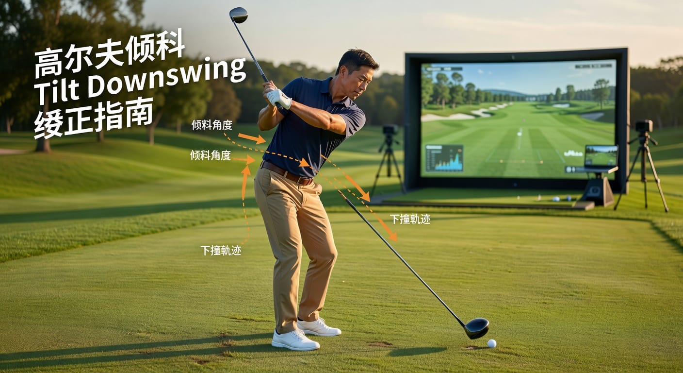 倾斜 Tilt Downswing 高尔夫下挥杆倾斜问题及修正技巧